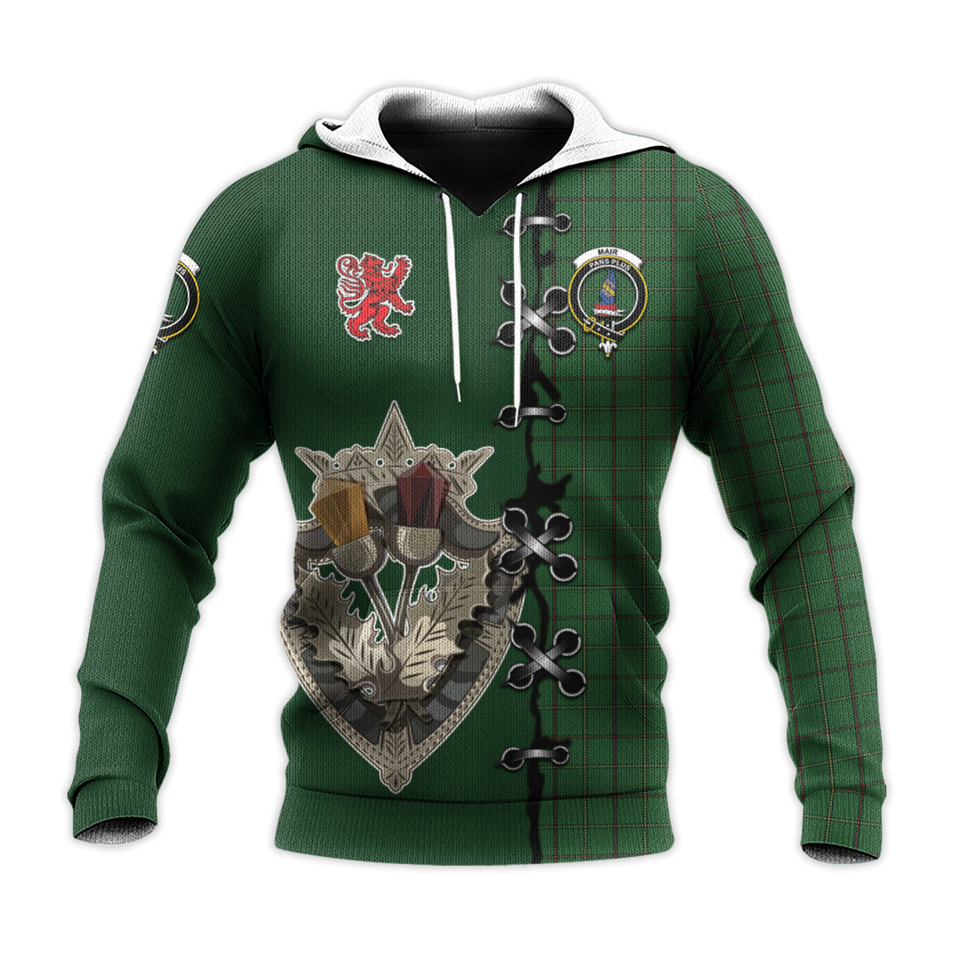 Mar Tribe Tartan Hoodie - Lion Rampant And Celtic Thistle Style