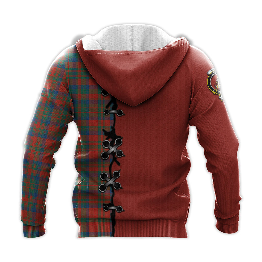 Matheson Ancient Tartan Hoodie - Lion Rampant And Celtic Thistle Style