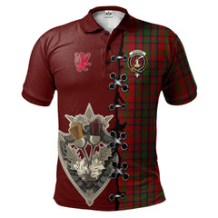 Matheson Dress Tartan Polo Shirt - Lion Rampant And Celtic Thistle Style