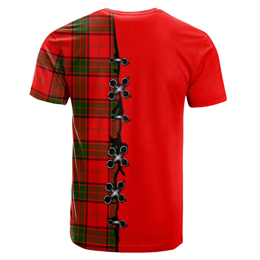 Maxtone Tartan T-shirt - Lion Rampant And Celtic Thistle Style