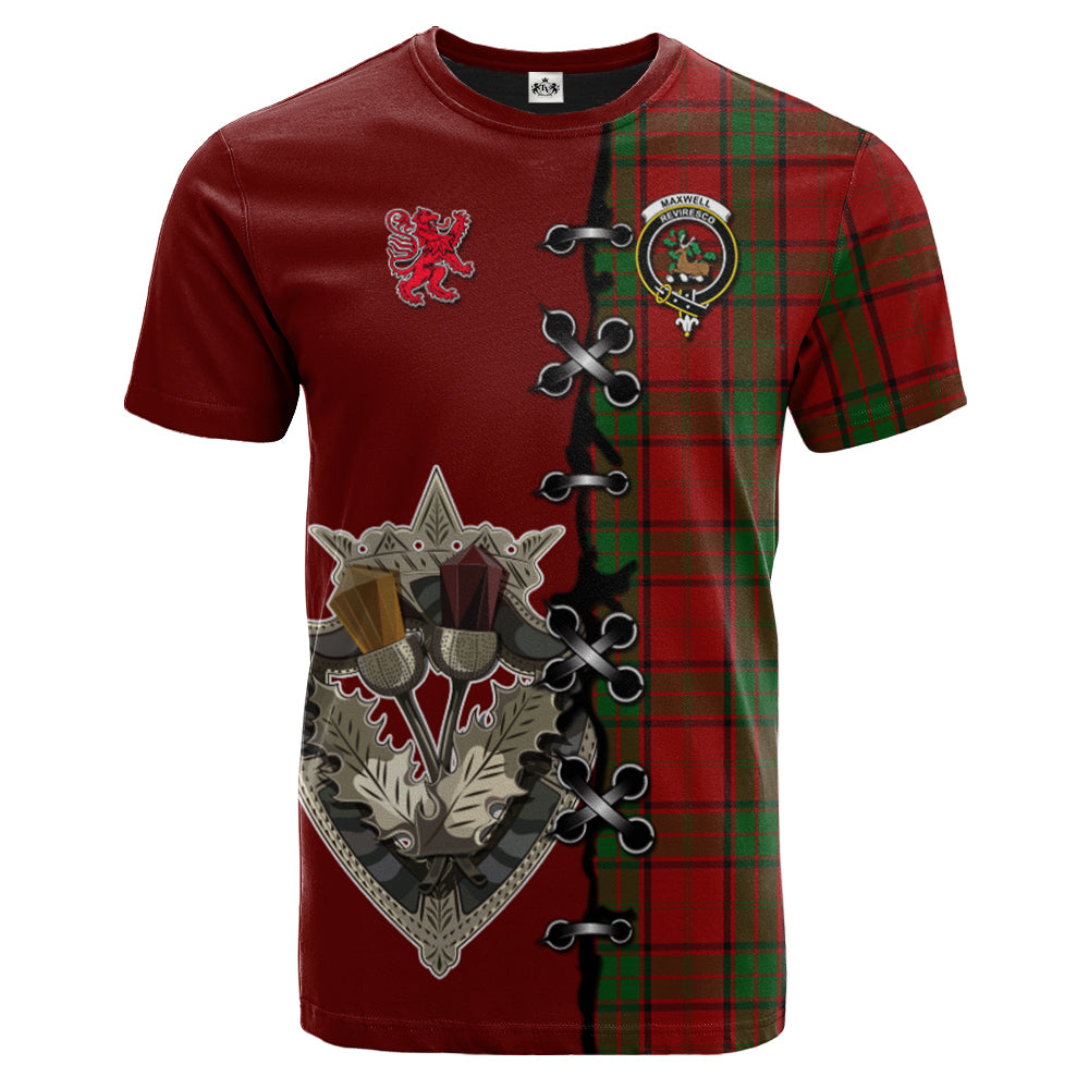 Maxwell Tartan T-shirt - Lion Rampant And Celtic Thistle Style