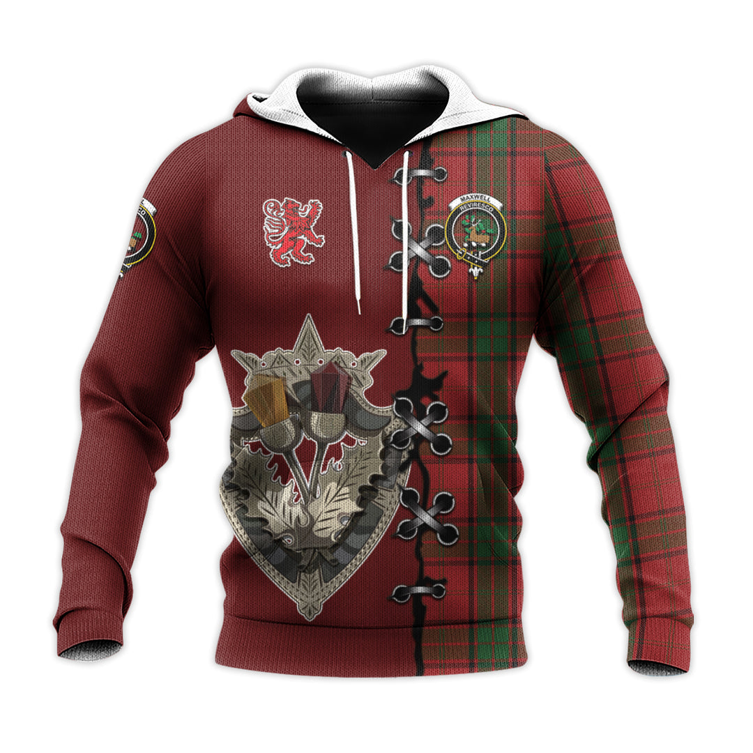 Maxwell Tartan Hoodie - Lion Rampant And Celtic Thistle Style