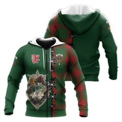 Middleton Tartan Hoodie - Lion Rampant And Celtic Thistle Style