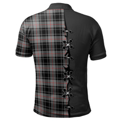 Moffat Modern Tartan Polo Shirt - Lion Rampant And Celtic Thistle Style