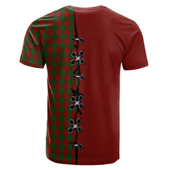 Moncrieff Tartan T-shirt - Lion Rampant And Celtic Thistle Style