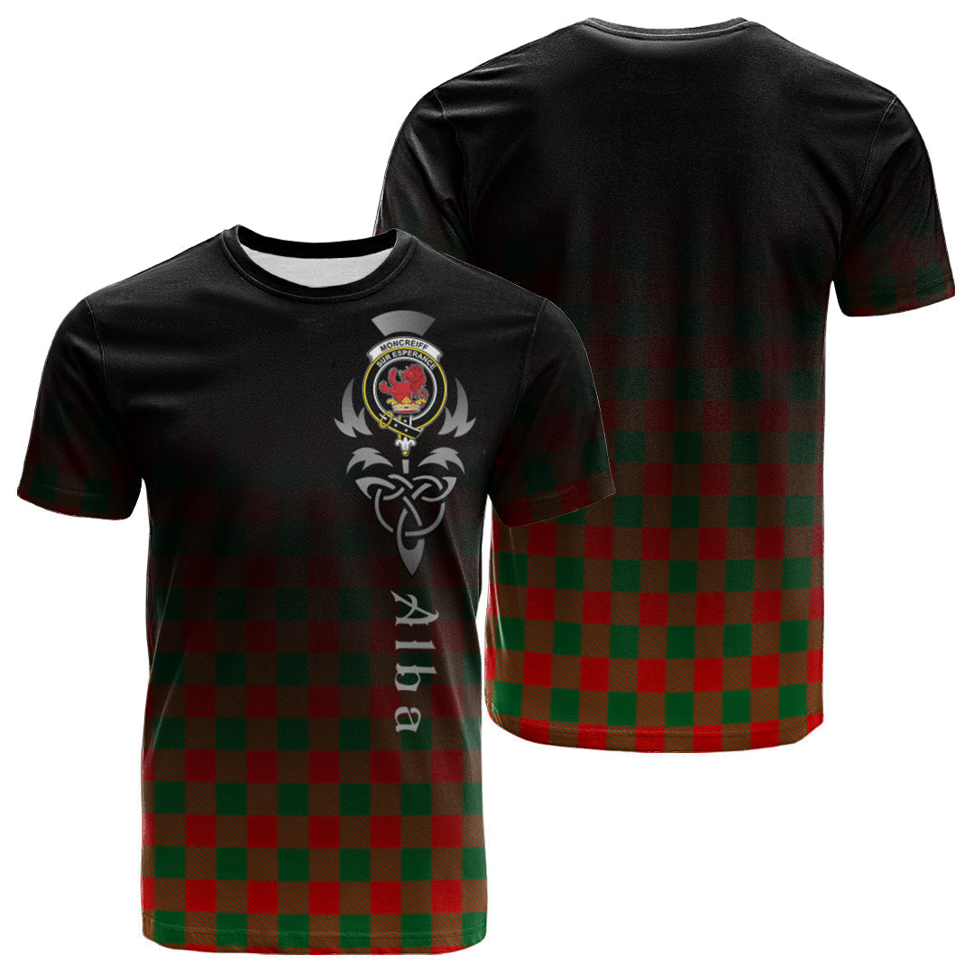 Moncrieff Modern Tartan Crest T-shirt - Alba Celtic Style