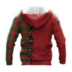 Moncrieff Modern Tartan Hoodie - Lion Rampant And Celtic Thistle Style