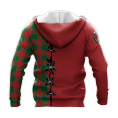 Moncrieff Modern Tartan Hoodie - Lion Rampant And Celtic Thistle Style