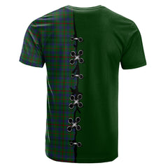 Moncrieff of Atholl Tartan T-shirt - Lion Rampant And Celtic Thistle Style