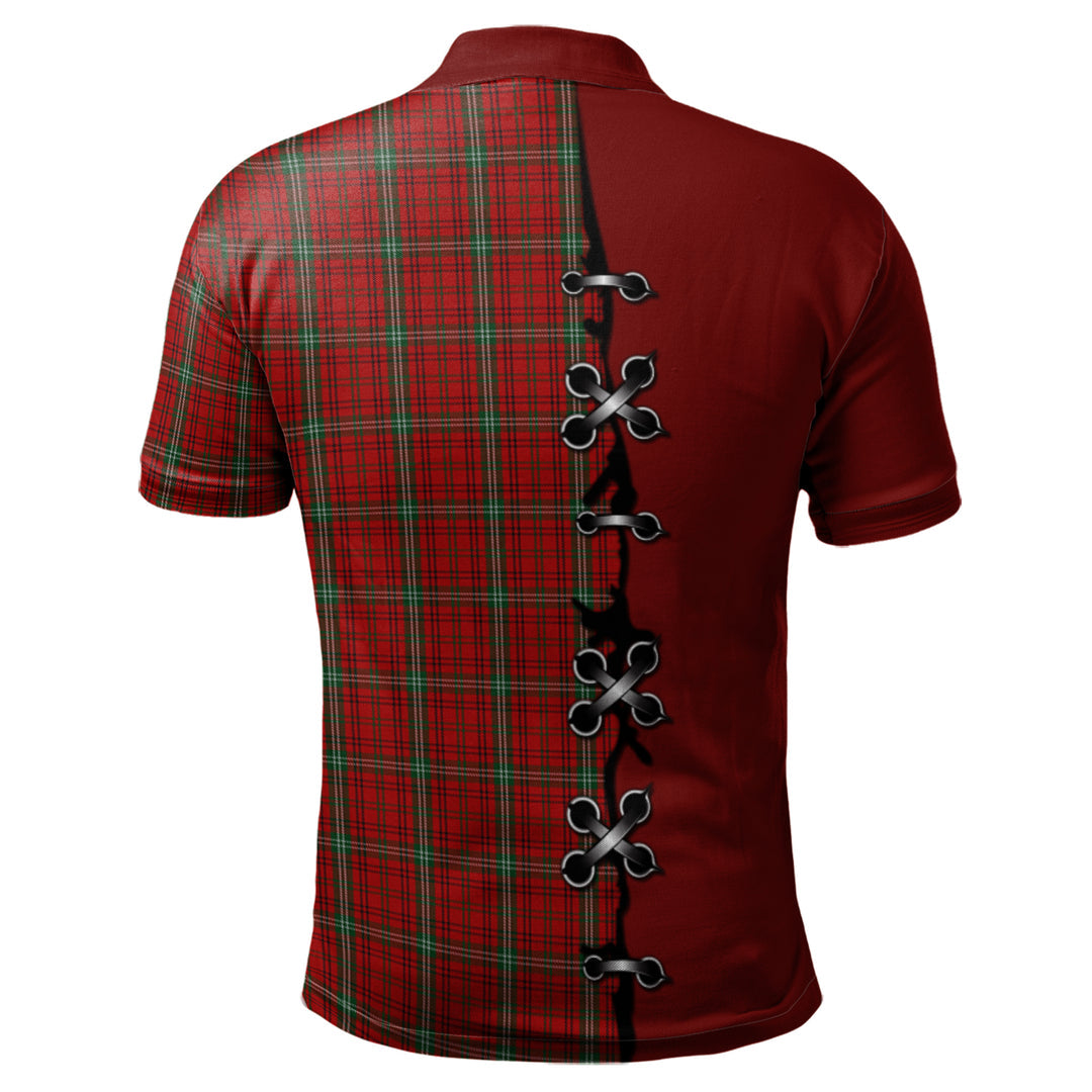 Morrison Ancient Tartan Polo Shirt - Lion Rampant And Celtic Thistle Style