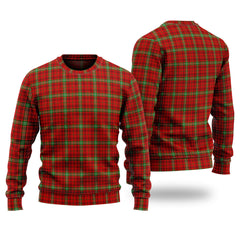 Morrison Red Modern Tartan Sweater