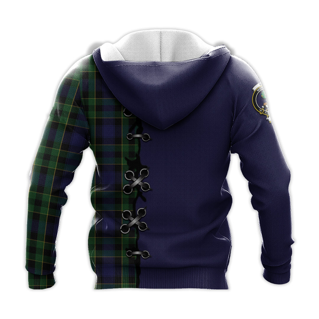 Mowat Tartan Hoodie - Lion Rampant And Celtic Thistle Style