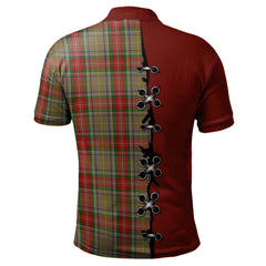 Muirhead Old Tartan Polo Shirt - Lion Rampant And Celtic Thistle Style