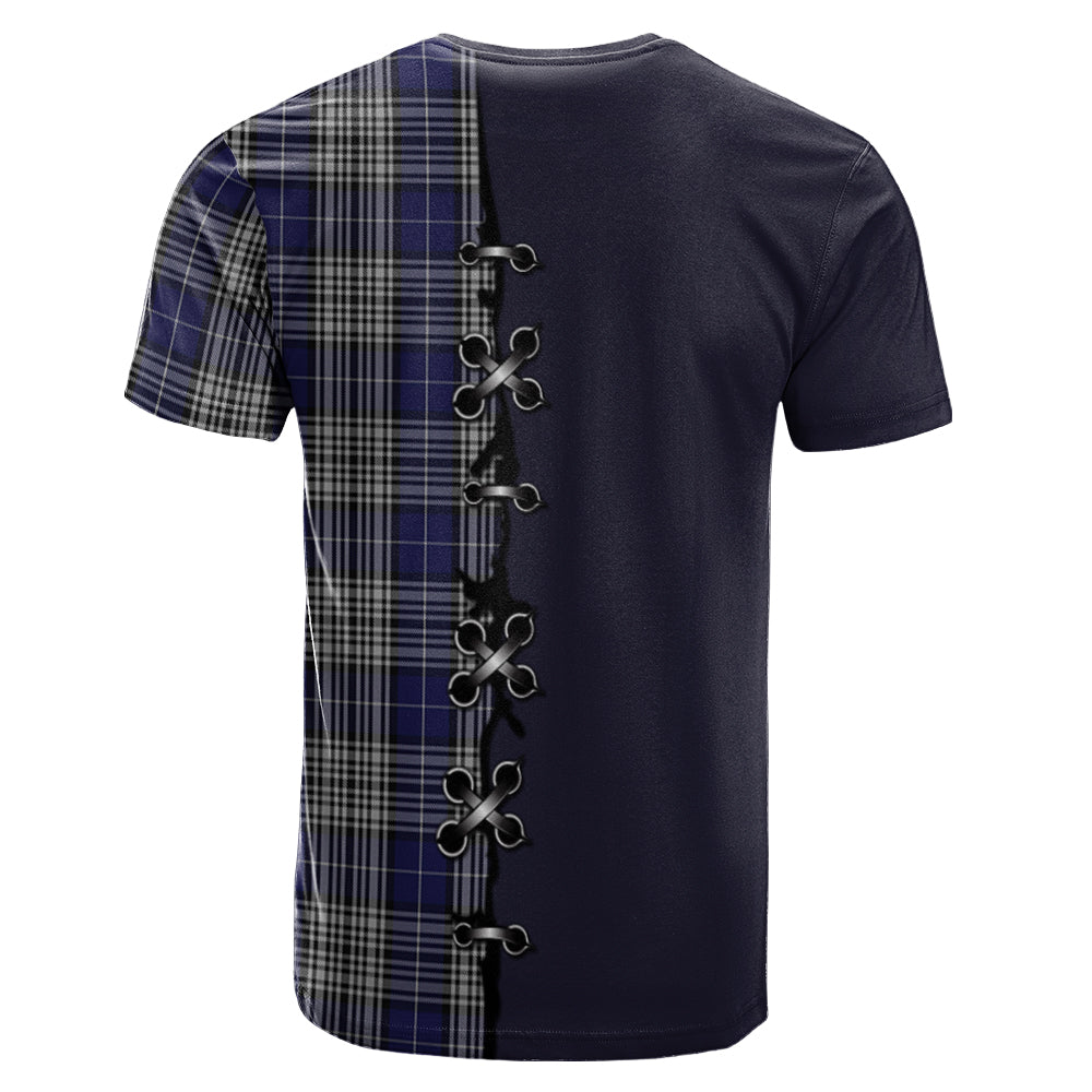 Napier Tartan T-shirt - Lion Rampant And Celtic Thistle Style