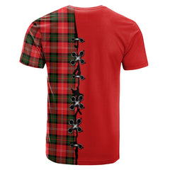 Nesbitt Modern Tartan T-shirt - Lion Rampant And Celtic Thistle Style