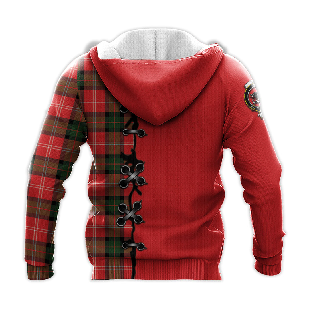 Nesbitt Modern Tartan Hoodie - Lion Rampant And Celtic Thistle Style