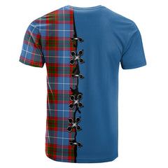 Newton Tartan T-shirt - Lion Rampant And Celtic Thistle Style