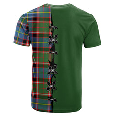 Norvel Tartan T-shirt - Lion Rampant And Celtic Thistle Style