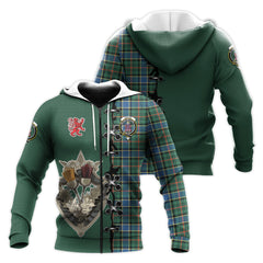 Ogilvie (Ogilvy) Hunting Ancient Tartan Hoodie - Lion Rampant And Celtic Thistle Style