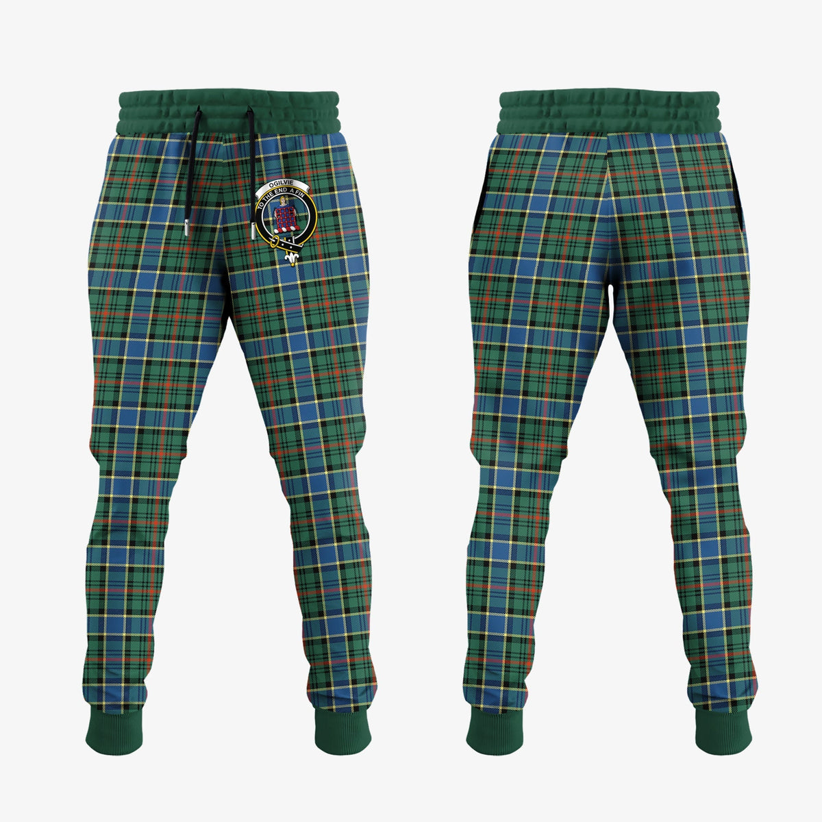 Ogilvie (Ogilvy) Hunting Ancient Tartan Crest Jogger Sweatpants