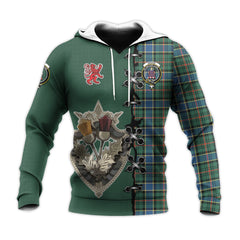 Ogilvie (Ogilvy) Hunting Ancient Tartan Hoodie - Lion Rampant And Celtic Thistle Style