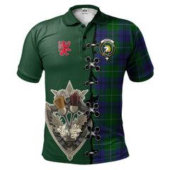 Oliphant Tartan Polo Shirt - Lion Rampant And Celtic Thistle Style