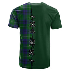 Oliphant Tartan T-shirt - Lion Rampant And Celtic Thistle Style