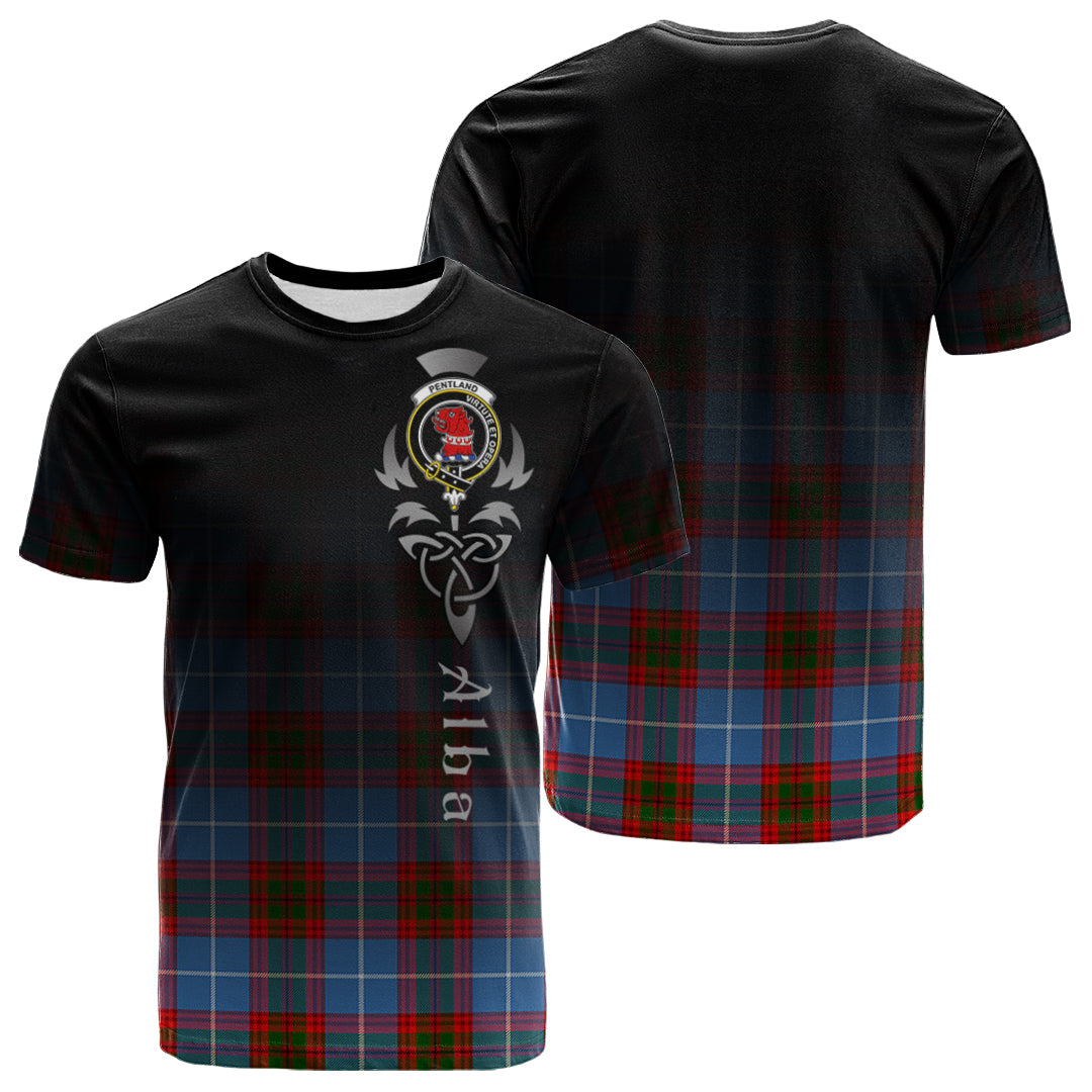 Pentland Tartan Crest T-shirt - Alba Celtic Style
