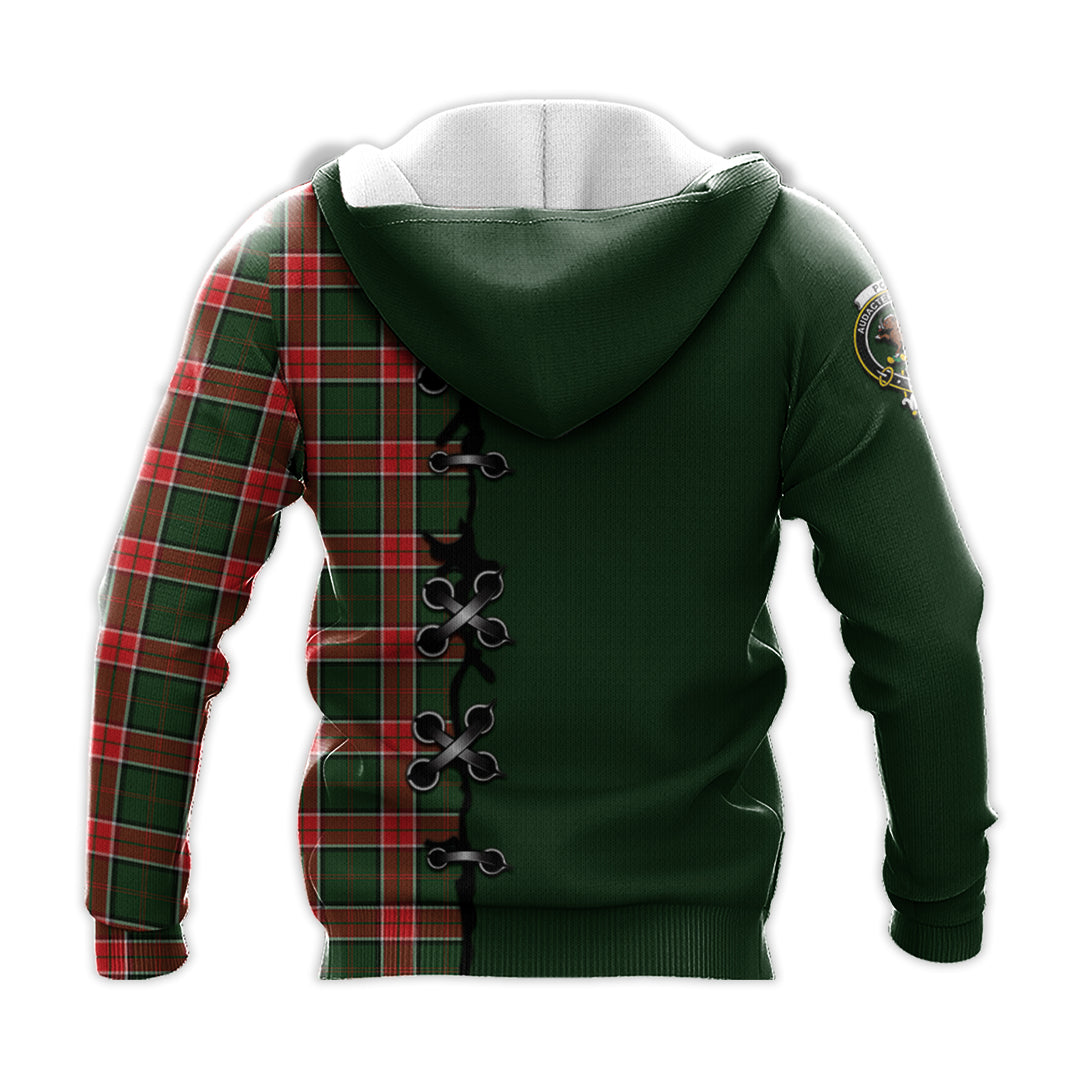 Pollock Modern Tartan Hoodie - Lion Rampant And Celtic Thistle Style