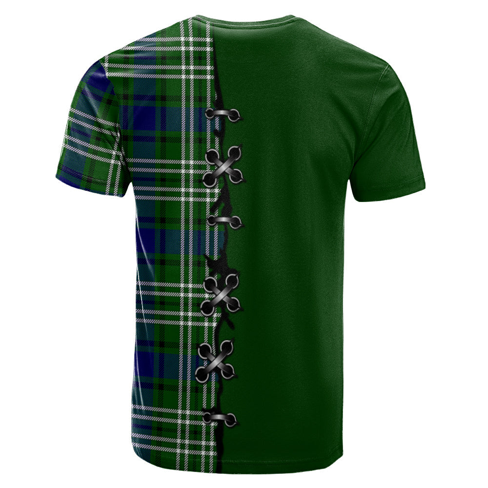 Purves Tartan T-shirt - Lion Rampant And Celtic Thistle Style