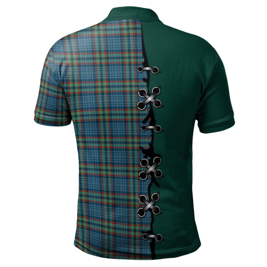 Ralston UK Tartan Polo Shirt - Lion Rampant And Celtic Thistle Style