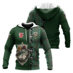 Ralston USA Tartan Hoodie - Lion Rampant And Celtic Thistle Style