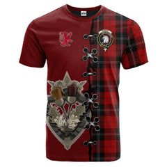 Ramsay Tartan T-shirt - Lion Rampant And Celtic Thistle Style