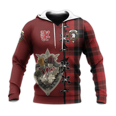 Ramsay Tartan Hoodie - Lion Rampant And Celtic Thistle Style