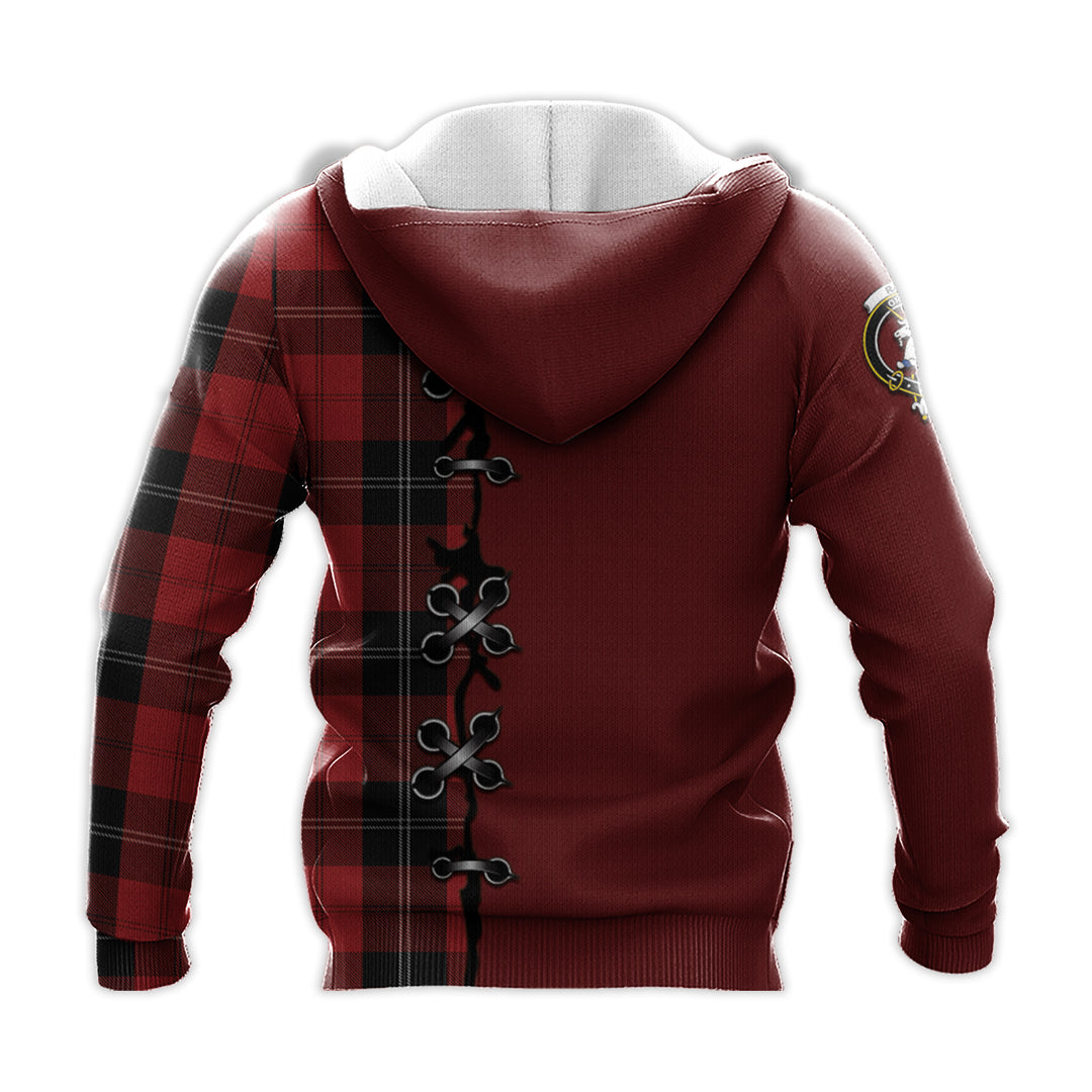 Ramsay Tartan Hoodie - Lion Rampant And Celtic Thistle Style