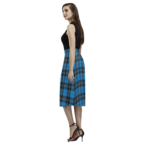 Ramsay Blue Ancient Tartan Aoede Crepe Skirt