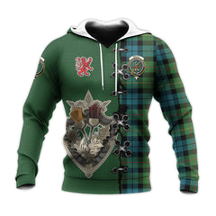 Rollo Ancient Tartan Hoodie - Lion Rampant And Celtic Thistle Style
