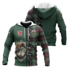 Rollo Hunting Tartan Hoodie - Lion Rampant And Celtic Thistle Style