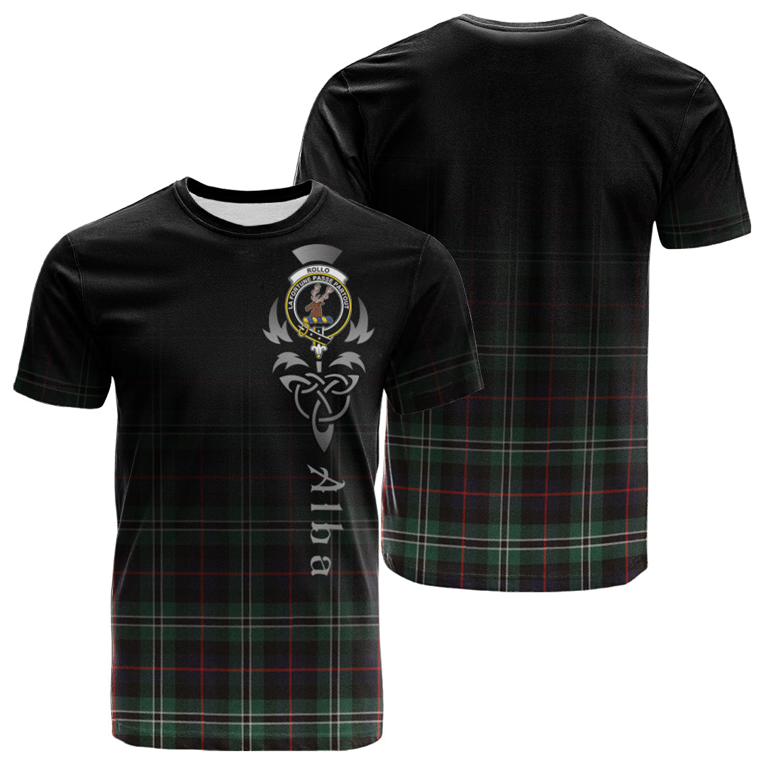 Rollo Hunting Tartan Crest T-shirt - Alba Celtic Style
