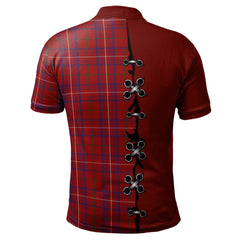 Rose Tartan Polo Shirt - Lion Rampant And Celtic Thistle Style