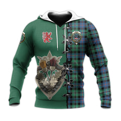 Rose Hunting Ancient Tartan Hoodie - Lion Rampant And Celtic Thistle Style