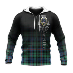 Rose Hunting Ancient Tartan Hoodie - Alba Celtic Style