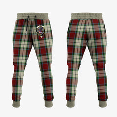 Rose White Dress Tartan Crest Jogger Sweatpants