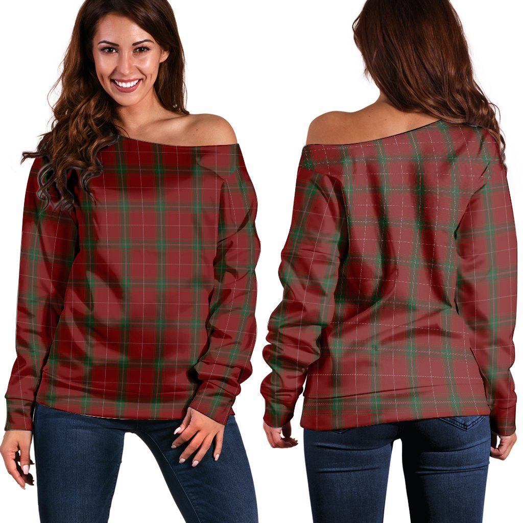 Carruthers Family Tartan Off Shoulder Sweater