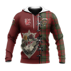 Scott Tartan Hoodie - Lion Rampant And Celtic Thistle Style