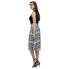 Scott Black & White Modern Tartan Aoede Crepe Skirt