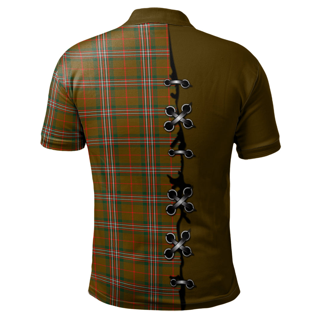 Scott Brown Modern Tartan Polo Shirt - Lion Rampant And Celtic Thistle Style