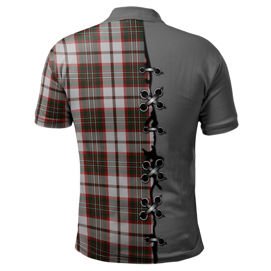 Scott Dress Tartan Polo Shirt - Lion Rampant And Celtic Thistle Style