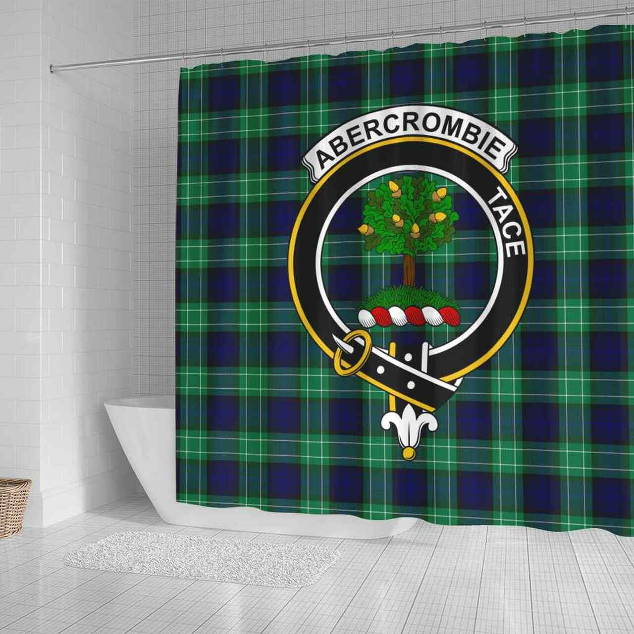 Abercrombie Tartan Crest Shower Curtain