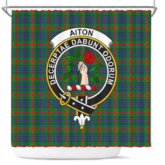 Aiton Tartan Crest Shower Curtain